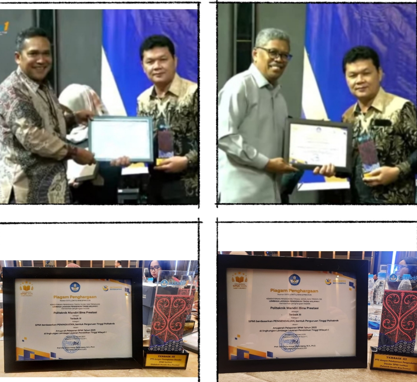 Anugerah SPMI LLdikti I Sumatera Utara Tahun 2025, Selasa, 27 Januari 2026 Le Polonia Hotel