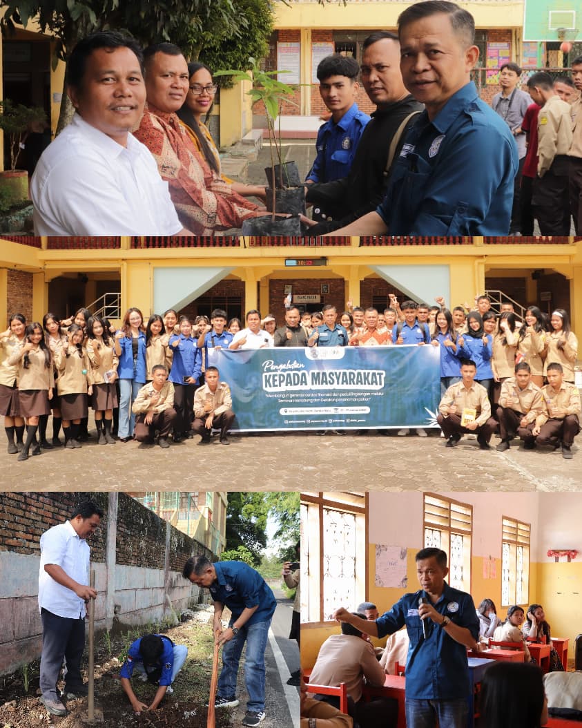 Pengabdian kepada masyarakat Program Studi Keuangan dan Perbankan dengan thema membangun generasi cerdas finansial dan peduli lingkungan melalui seminar menabung dan gerakan penanaman pohon di SMA RK DELI MURNI BANDAR BARU pada hari Jumat 23 Januari 2026