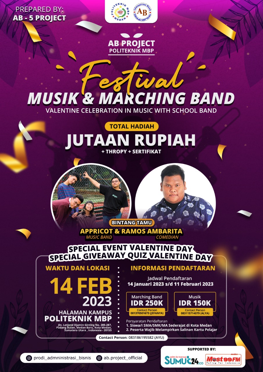 Festival Musik & Marching Band Valentine Celebration In Music With School Band